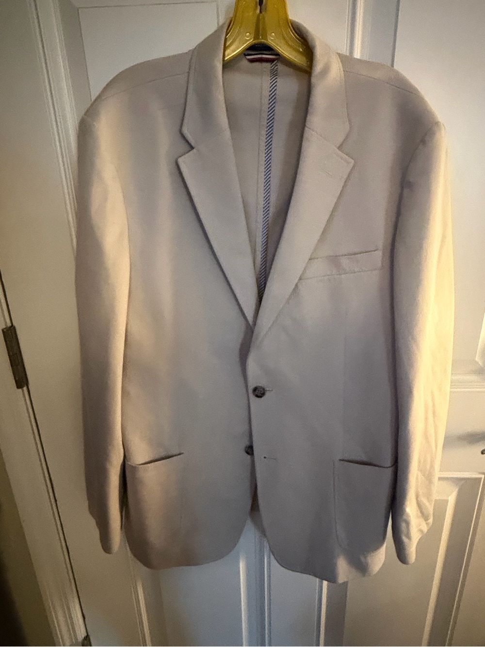 Tommy Hilfiger Cream Two-Button Blazer